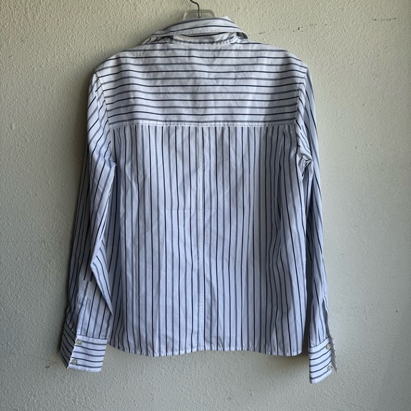 Co white blue striped cotton poplin button down shirt - Picture 3 of 5